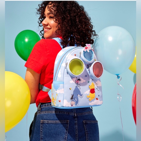 Loungefly Disney Winnie the Pooh Blue Balloon Mini Backpack - Picture 2 of 8